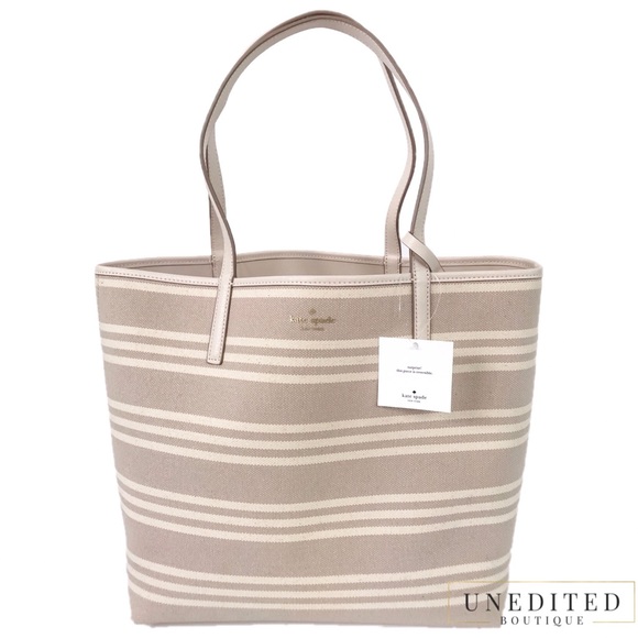 KATE SPADE Striped Reversible Tote Handbag - Picture 2 of 8